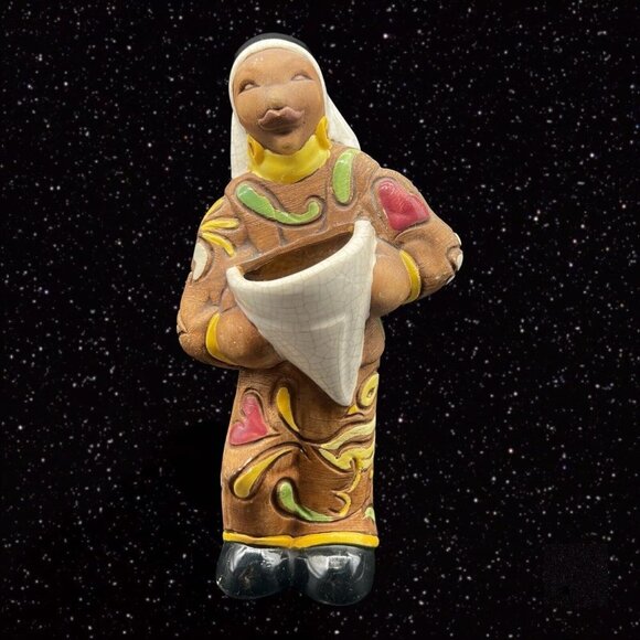 Brayton Laguna Peruvian Figurine Rare Vintage Vase Pottery 1940's 7.5”T 4” - Picture 4 of 10